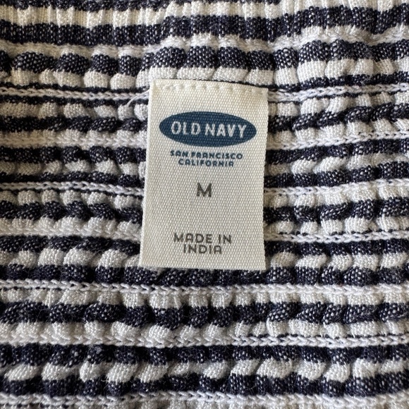 Old Navy Sleeveless High Neck Striped Summer Dress M Beach Boardwalk Festival - Picture 7 of 16